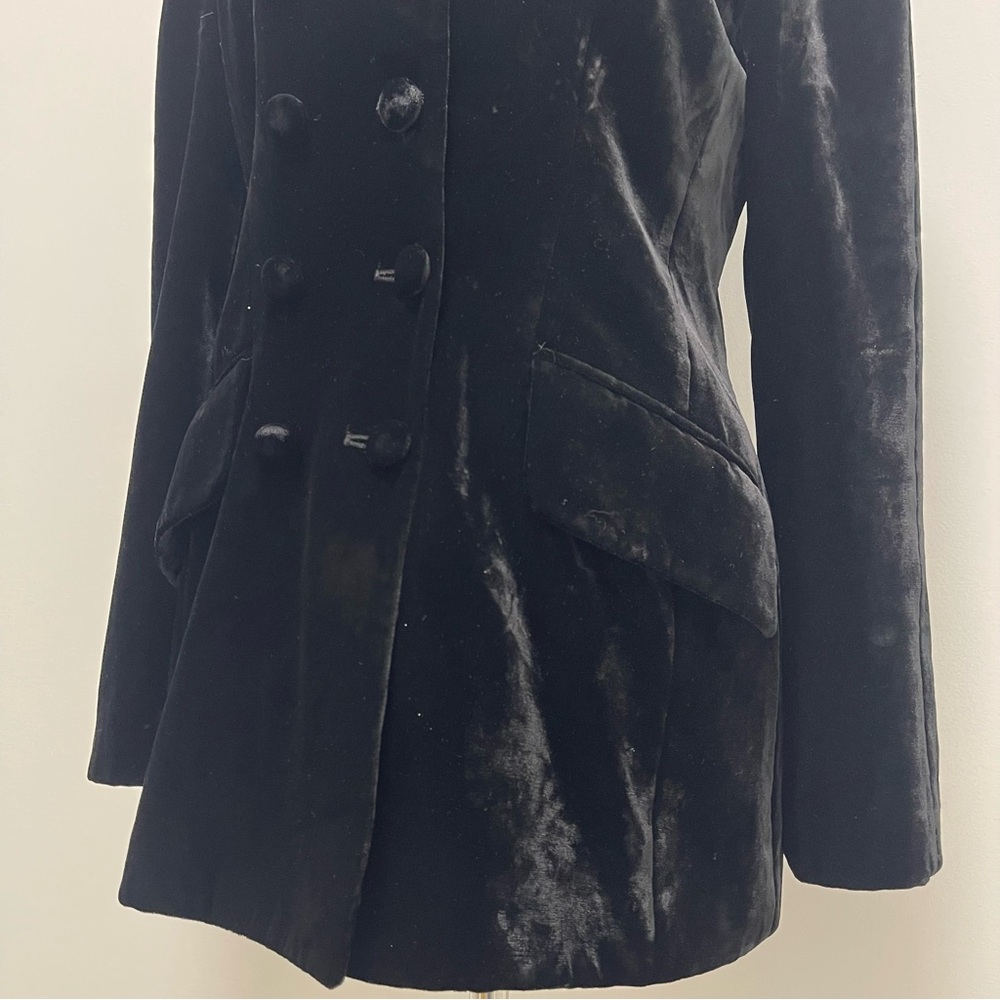 Rena Lange Velvet Black Blazer Size FR 34 US 4 - Picture 5 of 13